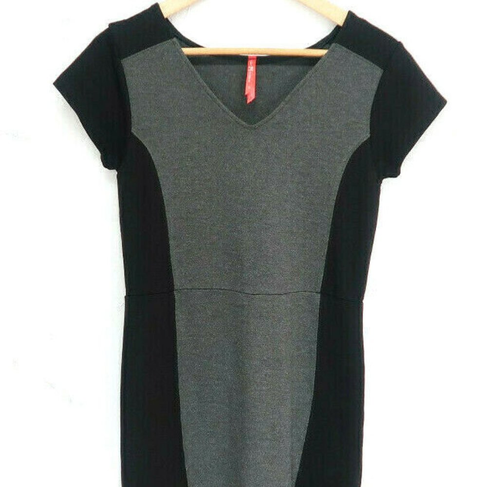 Ruby Ribbon Rita Panel Dress Color: Black/Charcoal - Picture 1 of 7